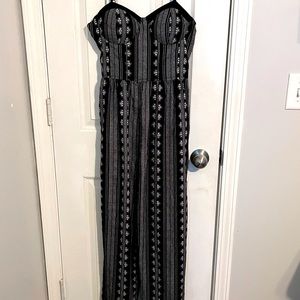 Black and White One Piece Jumpsuit.